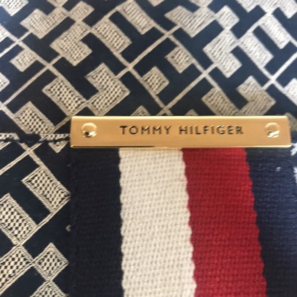 Tommy Hilfiger Blue/Alpaca Eve II Monogram Sachel Purse - Picture 3 of 11